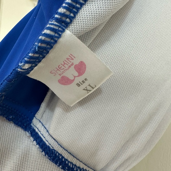 Vibrant Blue One-Piece Swimsuit with Skirted Detail - Picture 6 of 6